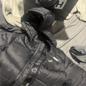 Kith Charcoal Hooded Puffer Jacket